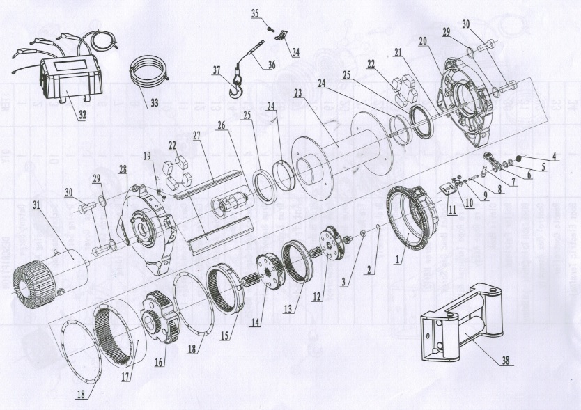 Запчасти для Master Winch X16800 12V/24V